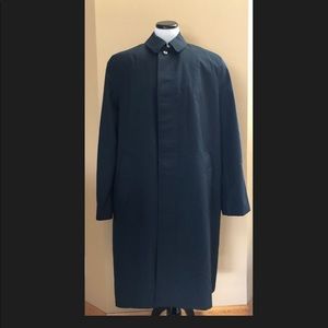 Exquisite Navy Blue Plaid Trench